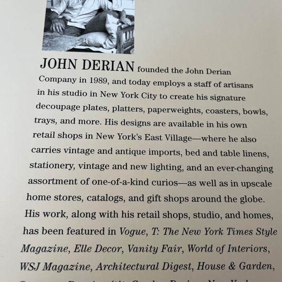 John Derian Melamine Serving Tray With Handles Floral Print - Picture 4 of 7